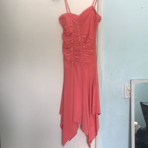 Vintage Versace Jeans Couture coral dress, Small